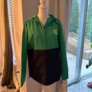 Champion Green and Black Hooded Anorak Jacket for Kids